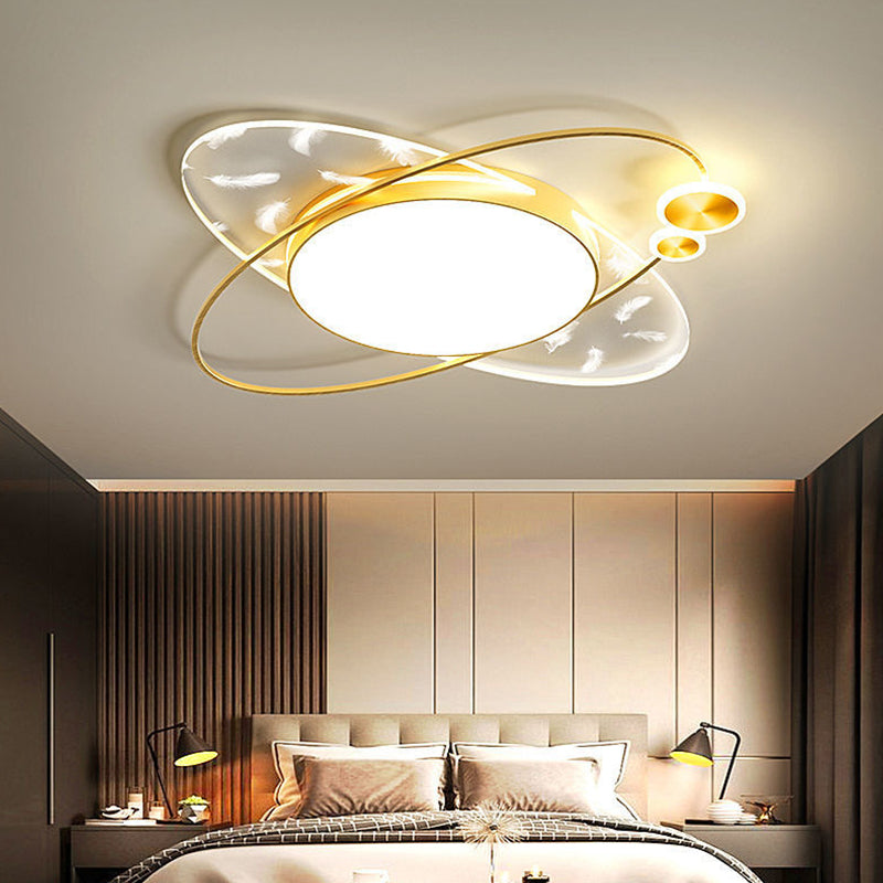 Plafonniers encastrés Simplicity avec plafonnier LED à motif de plumes