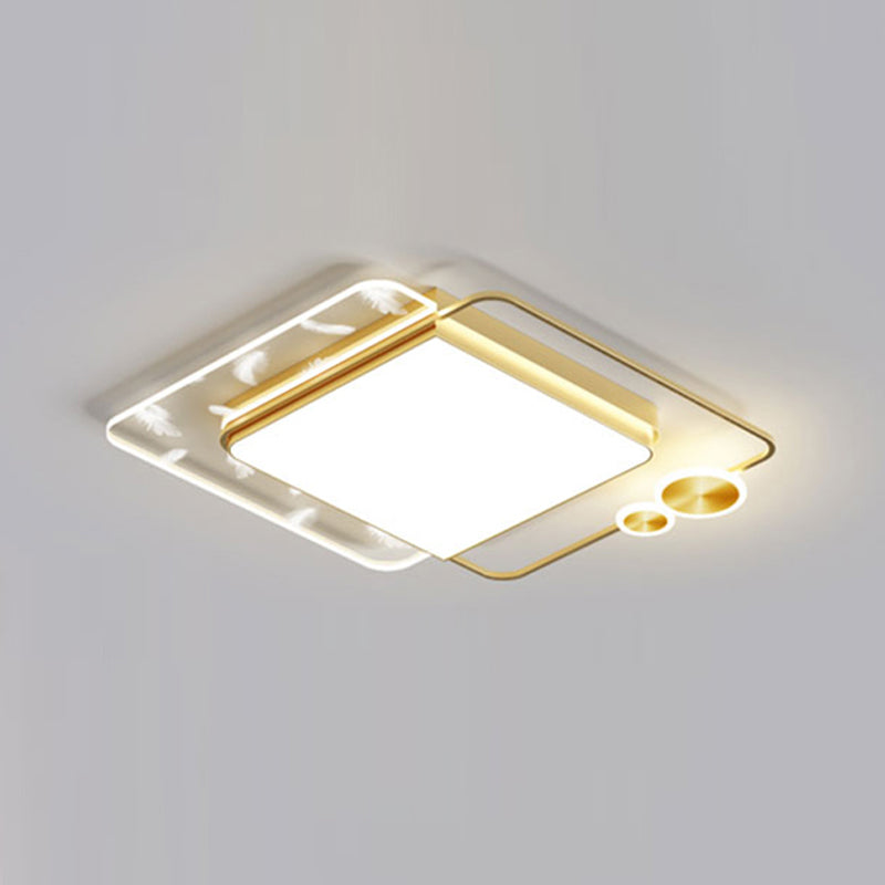 Plafonniers encastrés Simplicity avec plafonnier LED à motif de plumes