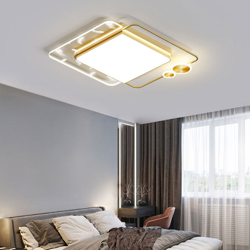 Plafonniers encastrés Simplicity avec plafonnier LED à motif de plumes