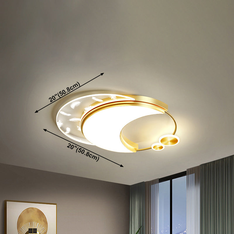 Plafonniers encastrés Simplicity avec plafonnier LED à motif de plumes