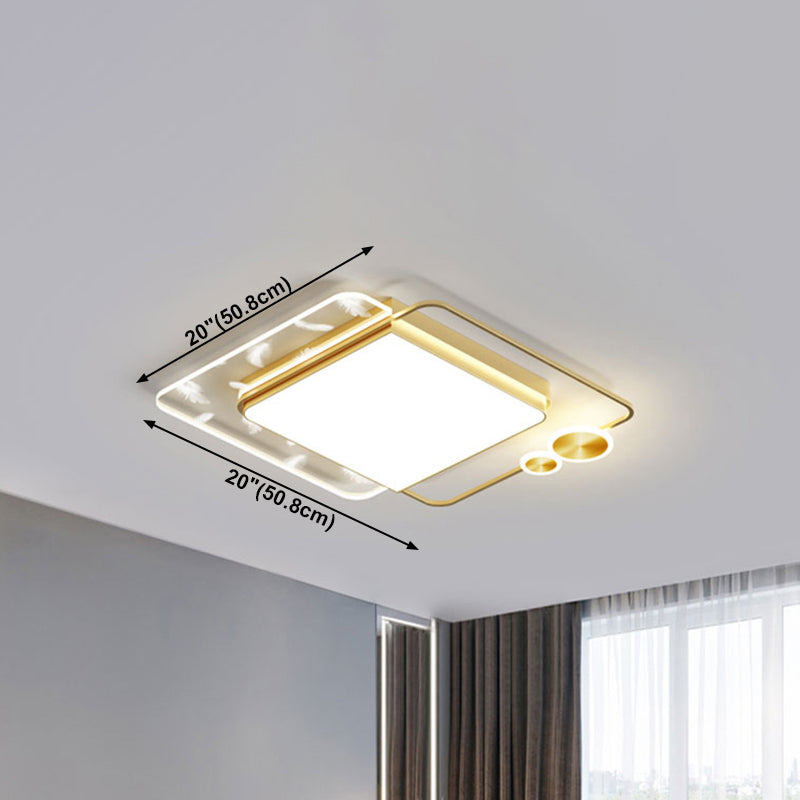 Plafonniers encastrés Simplicity avec plafonnier LED à motif de plumes