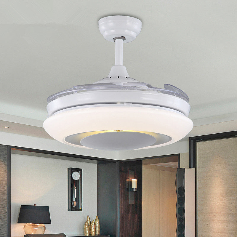 42 "W LED acrylique suspendu la lampe de la lampe moderniste Restaurant de beignet blanc 4 Pares transparentes semi-rince