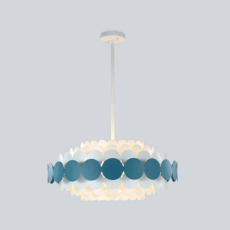 Nordic Style Chandelier Simple Hanging Light with Acrylic Shade for Bedroom