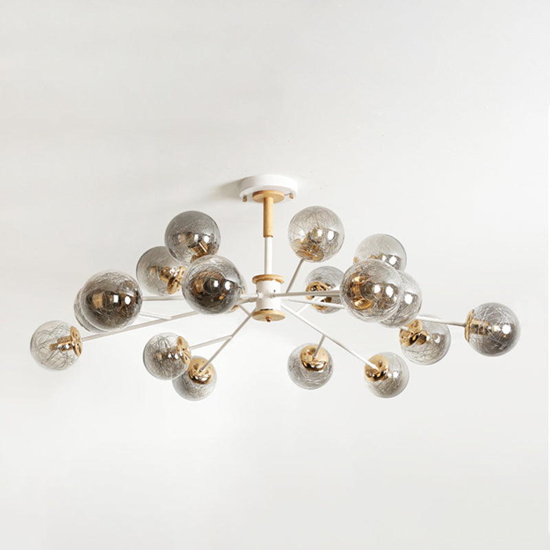 Glass Modern Chandelier Lighting Minimalistic Suspension Light for Dining Room