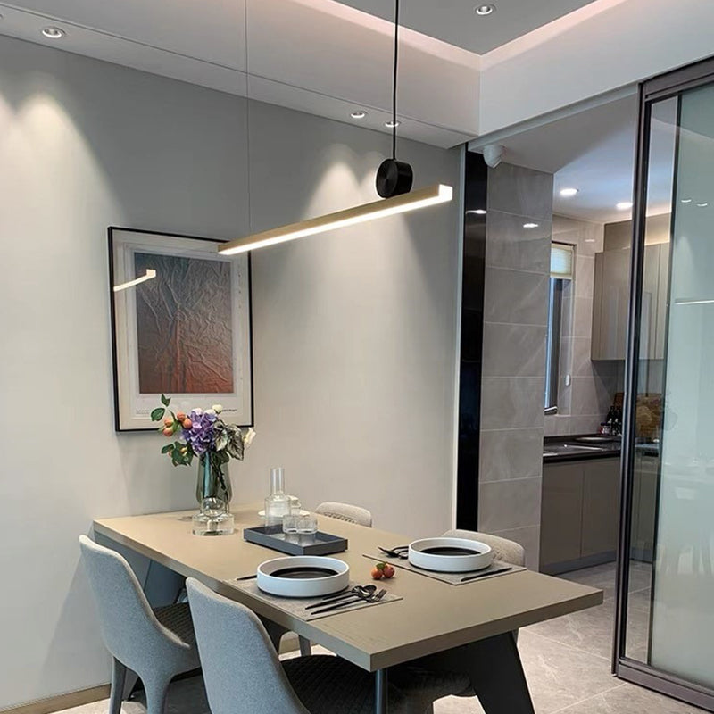 Linear Hanging Pendant Lights Contemporary Metal Chandelier Light Fixture