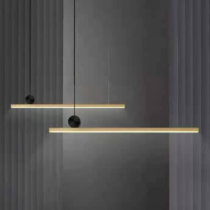 Linear Hanging Pendant Lights Contemporary Metal Chandelier Light Fixture