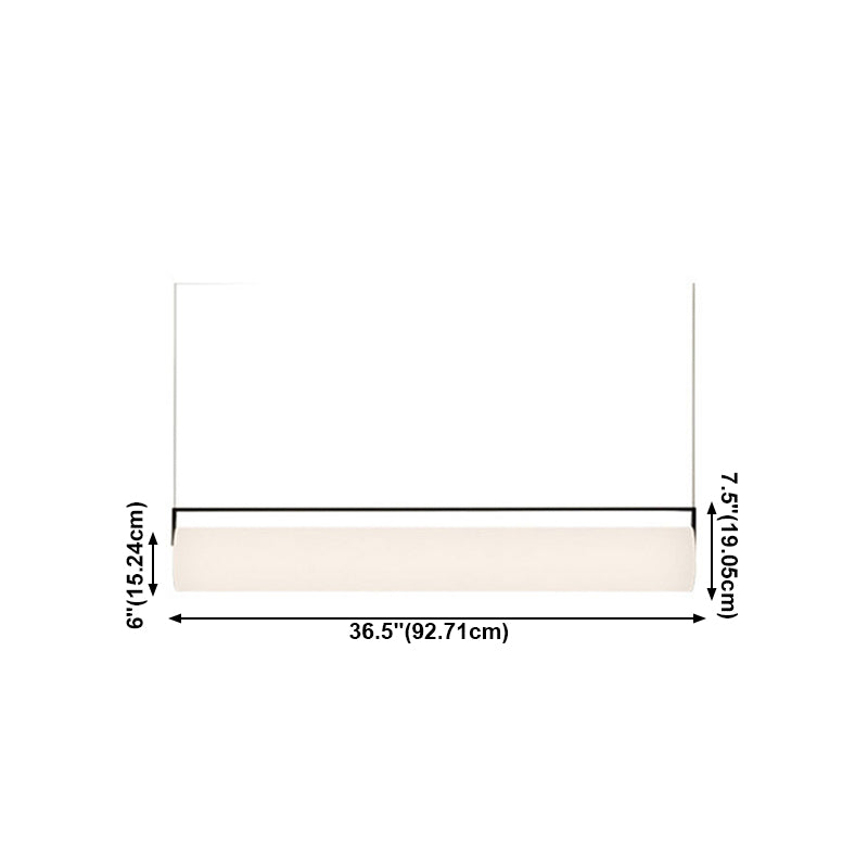 Luces de lámpara de araña de isla LED moderna Cilíndrica blanca de la isla de iluminación de la isla
