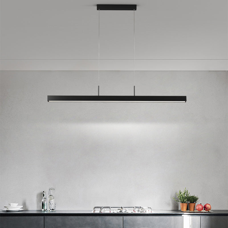Nordic Ceiling Chandelier Modern Simple LED Long Linear Pendant Light for Dining Room