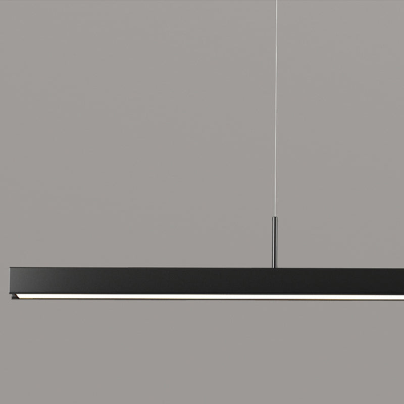 Nordic Ceiling Chandelier Modern Simple LED Long Linear Pendant Light for Dining Room