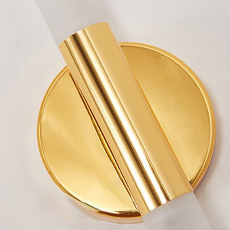 Lámpara de pared recta de metal estilo moderno 2 luces LED Mirror Light para baño