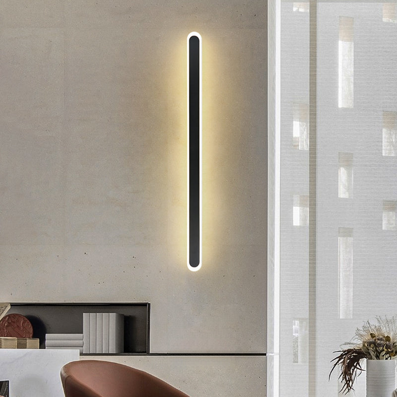 Hedendaagse stijl lineaire wandverlichting armaturen metaal 1 lichte LED wandmontage lamp
