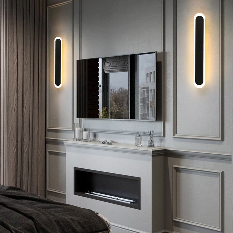Hedendaagse stijl lineaire wandverlichting armaturen metaal 1 lichte LED wandmontage lamp