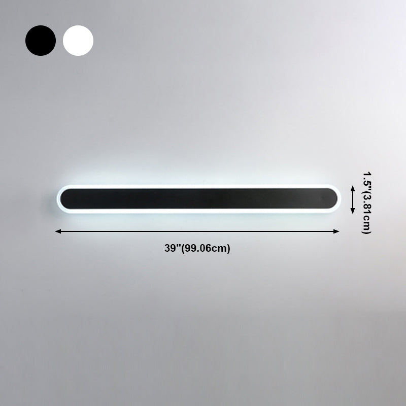 Hedendaagse stijl lineaire wandverlichting armaturen metaal 1 lichte LED wandmontage lamp