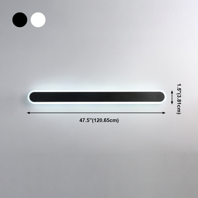 Hedendaagse stijl lineaire wandverlichting armaturen metaal 1 lichte LED wandmontage lamp