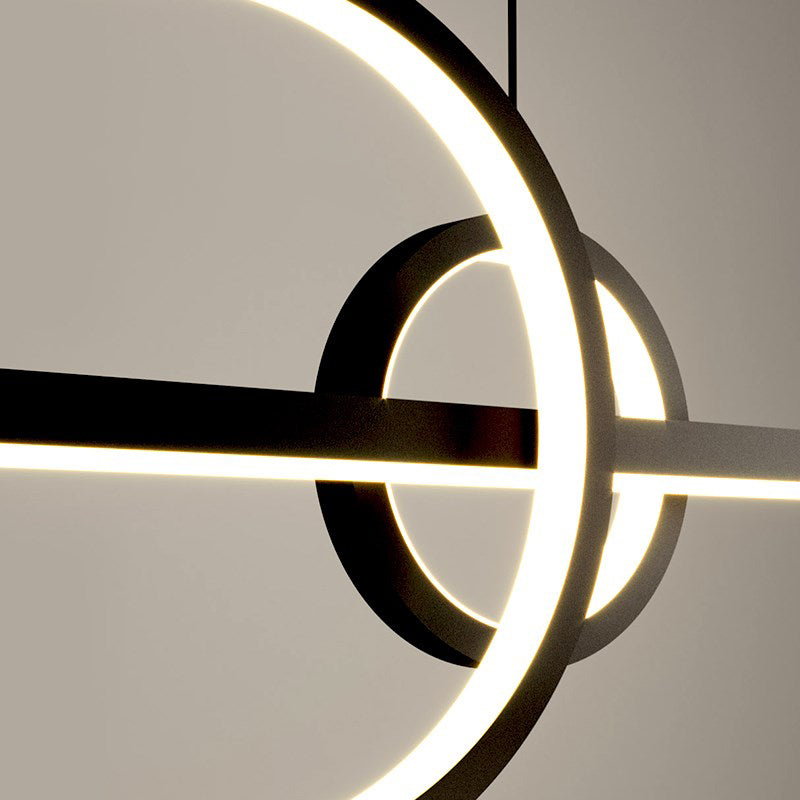 Geometric Island Lights Contemporary Metal Island Pendants for Dining Room