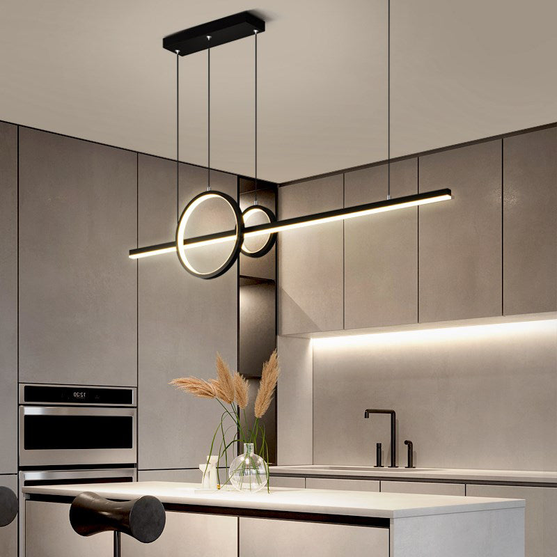 Geometric Island Lights Contemporary Metal Island Pendants for Dining Room