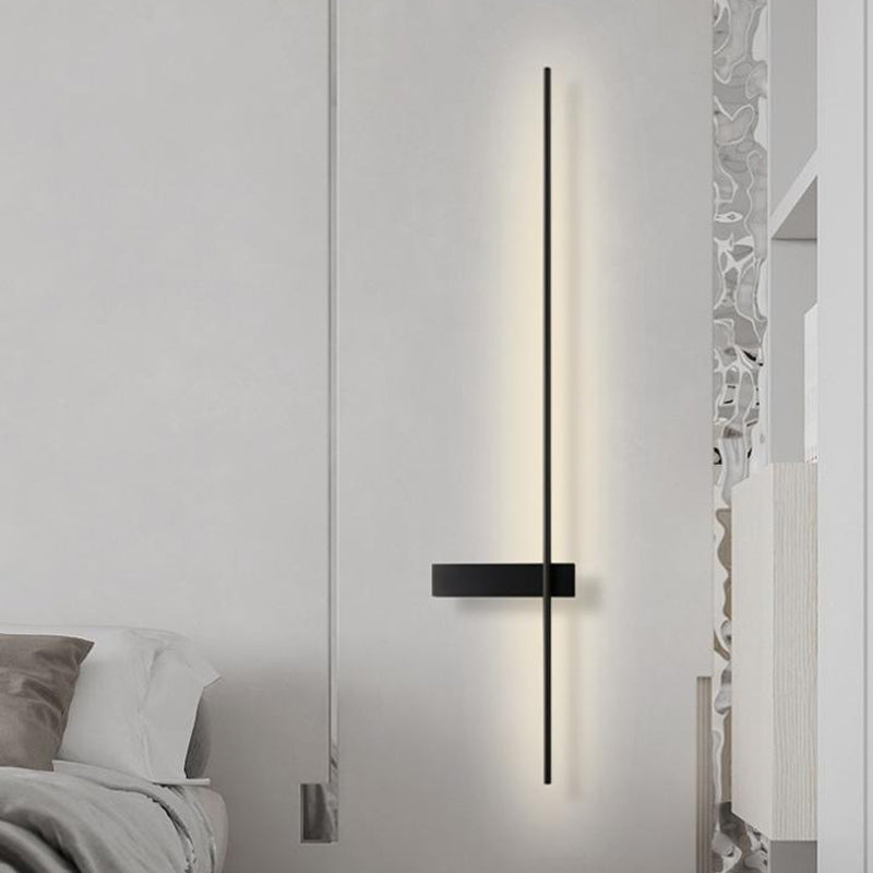 Eigentijdse stijl rechte wandverlichting armaturen metaal 1 lichte led wandmontage lamp