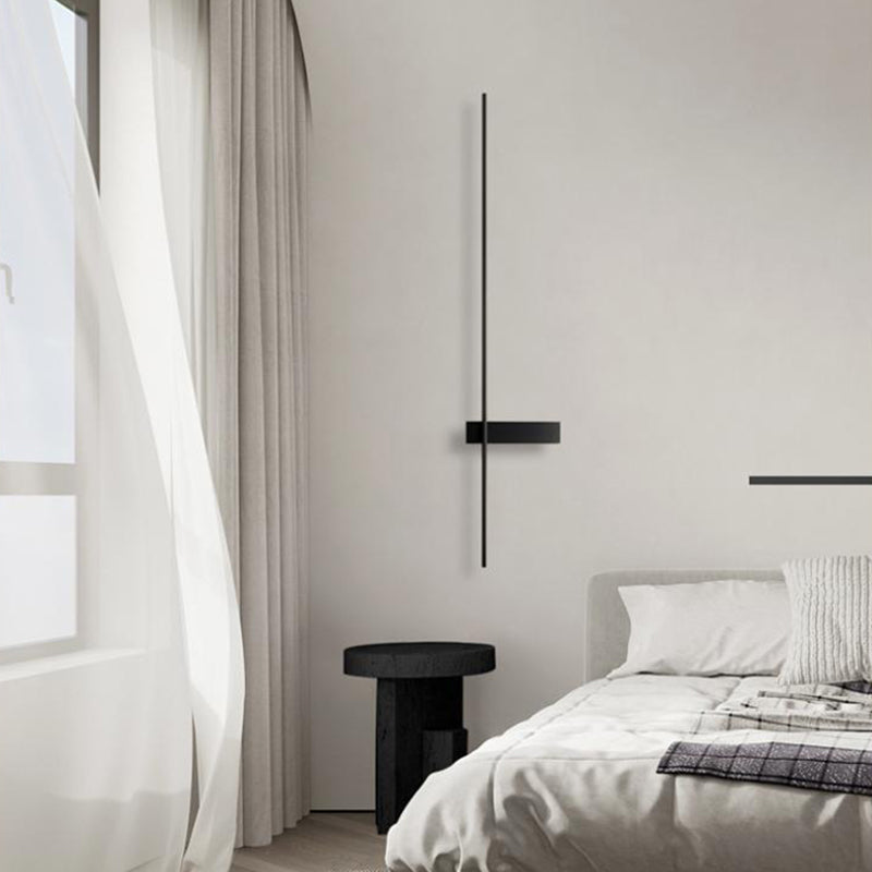 Eigentijdse stijl rechte wandverlichting armaturen metaal 1 lichte led wandmontage lamp