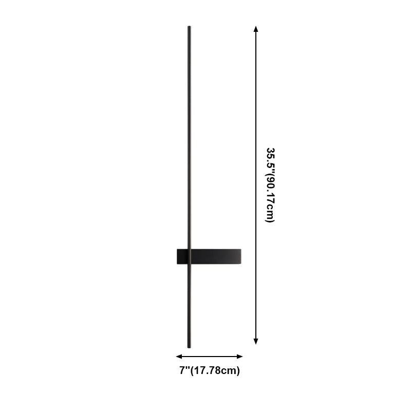Eigentijdse stijl rechte wandverlichting armaturen metaal 1 lichte led wandmontage lamp