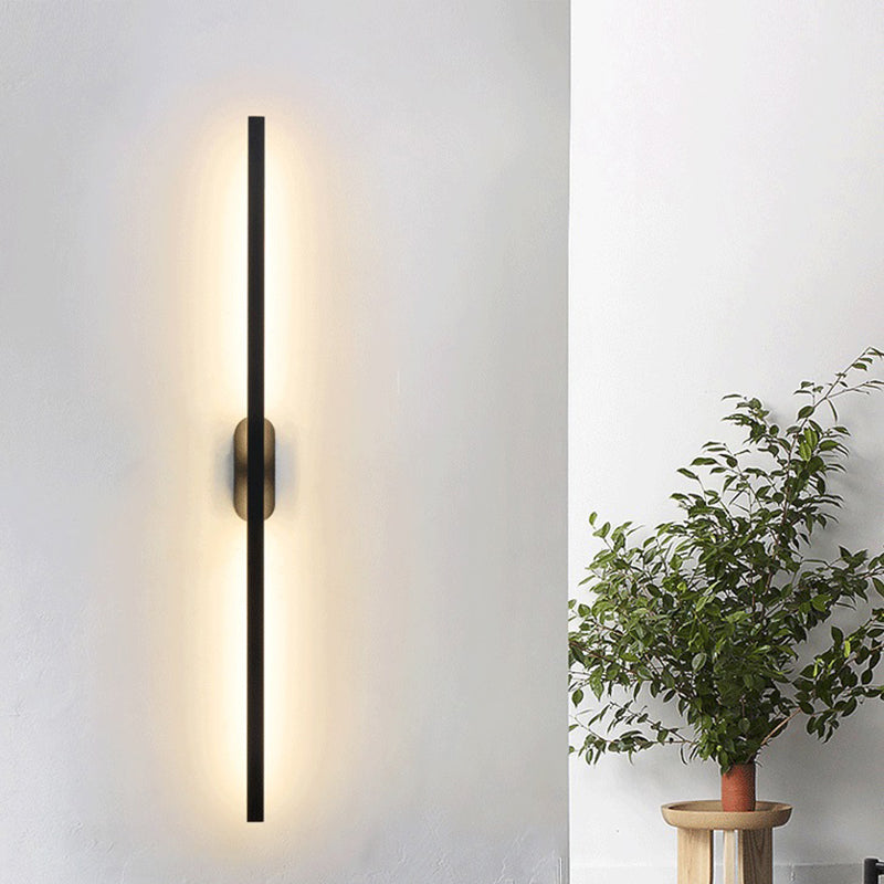 Zeitgenössischer Stil gerade Wandleuchten Metall 1 Leuchtet LED Wandhalterung in Schwarz
