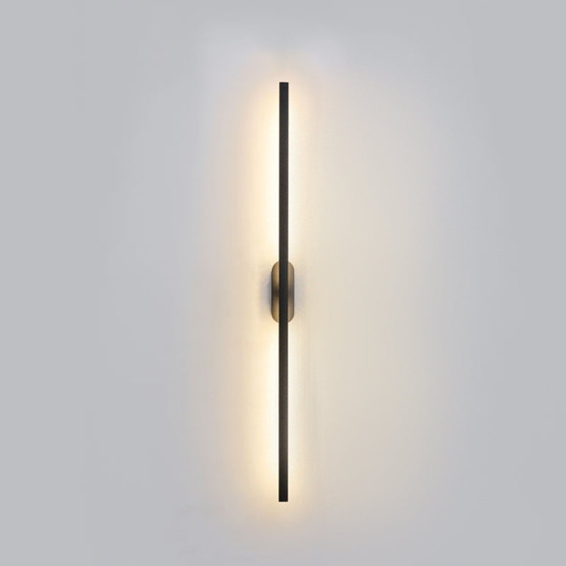 Zeitgenössischer Stil gerade Wandleuchten Metall 1 Leuchtet LED Wandhalterung in Schwarz