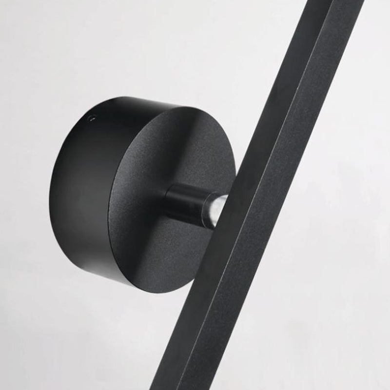 Zeitgenössischer Stil gerade Wandleuchten Metall 1 Leuchtet LED Wandhalterung in Schwarz