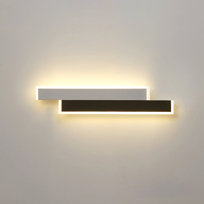 Contemporary Style Linear Wall Light Fixtures Metal 2 Lights Led Wall Mount Lamp