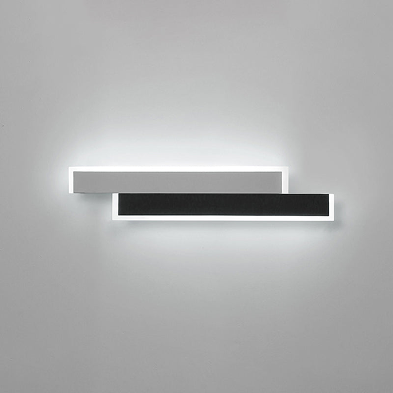 Contemporary Style Linear Wall Light Fixtures Metal 2 Lights Led Wall Mount Lamp