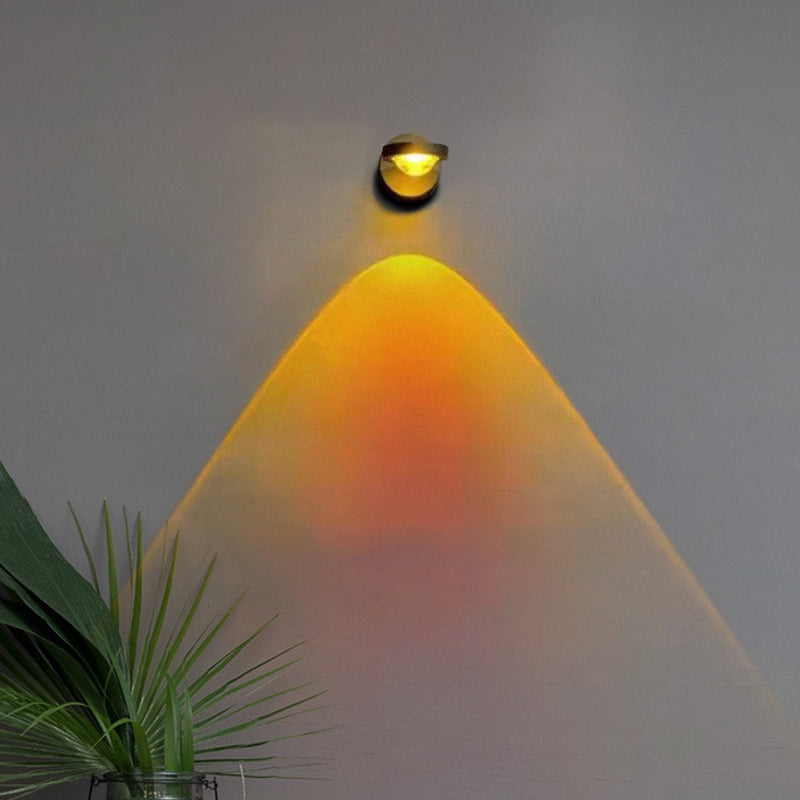 Moderne stijl Ronde gevormde LED-wandlamp metalen 1-licht wandverlichtingsideeën