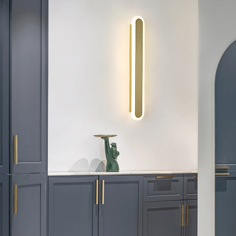 Contemporary Style Linear Wall Light Fixtures Metal 1 Light Led Wall Lights
