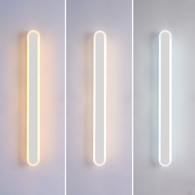 Contemporary Style Linear Wall Light Fixtures Metal 1 Light Led Wall Lights