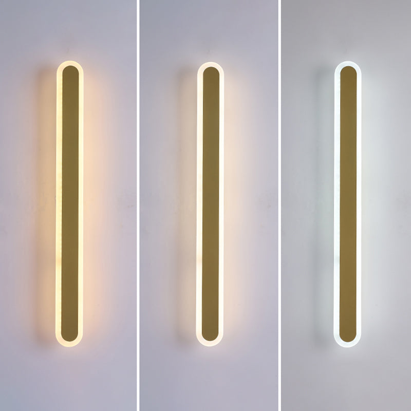Contemporary Style Linear Wall Light Fixtures Metal 1 Light Led Wall Lights