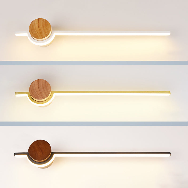 1 Light Metal Linear Wall Lighting Modern Simple Style Wall Mounted Light Fixture