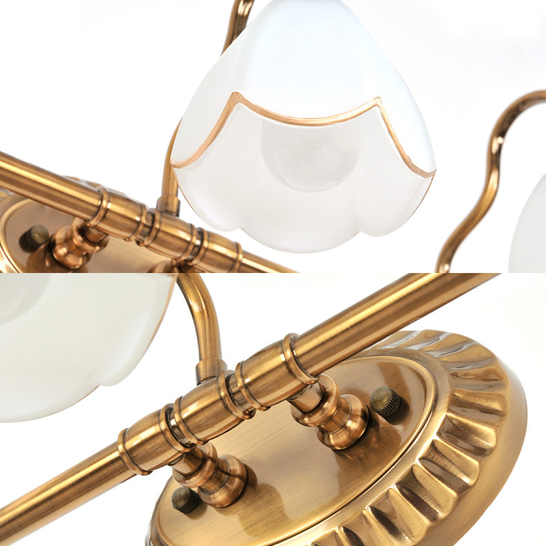 Multi Lights Unique Shade Wall Lighting American Glass Mirror Wall Mounted Light Fixture