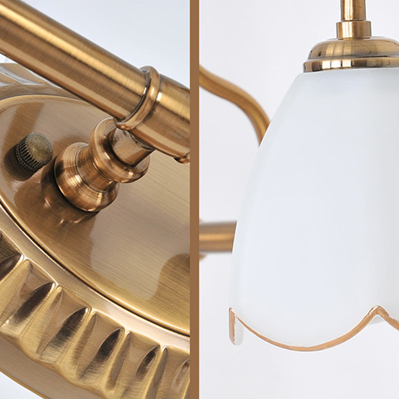 Multi Lights Unique Shade Wall Lighting American Glass Mirror Wall Mounted Light Fixture