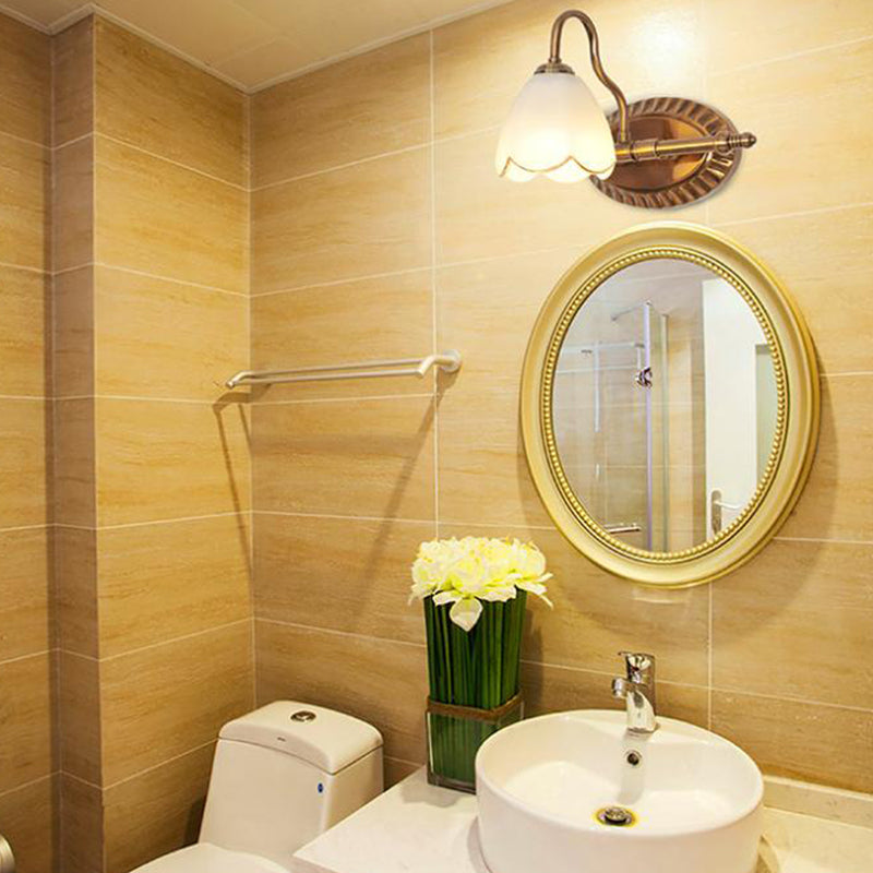 Multi Lights Unique Shade Wall Lighting American Glass Mirror Wall Mounted Light Fixture