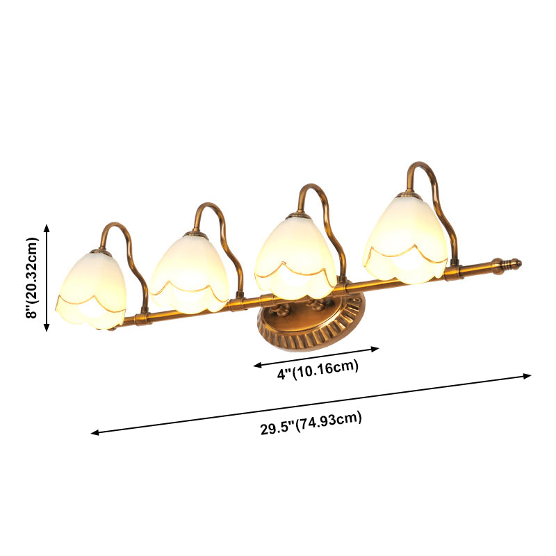 Multi Lights Unique Shade Wall Lighting American Glass Mirror Wall Mounted Light Fixture