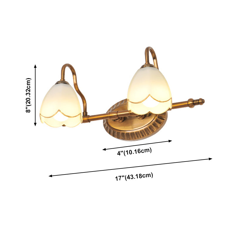 Multi Lights Unique Shade Wall Lighting American Glass Mirror Wall Mounted Light Fixture