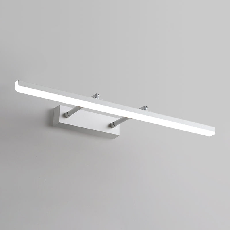 1-Light Metal Linear Mirror Wall Lighting Modern Style Wall Mounted Light Fixture