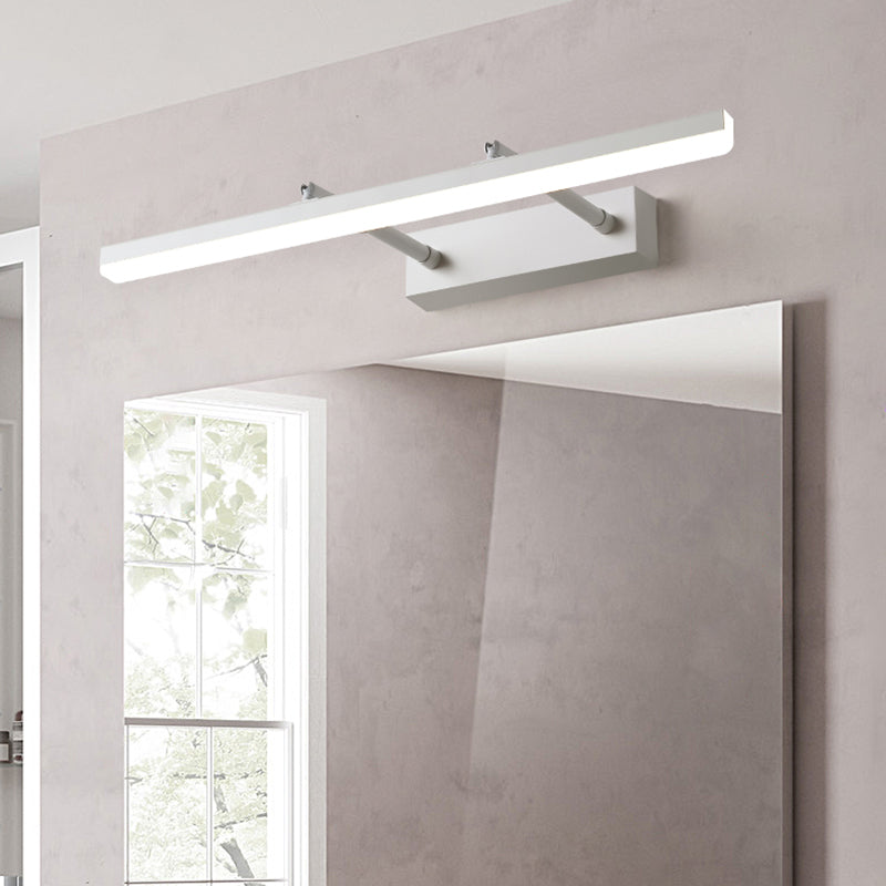 1-Light Metal Linear Mirror Wall Lighting Modern Style Wall Mounted Light Fixture