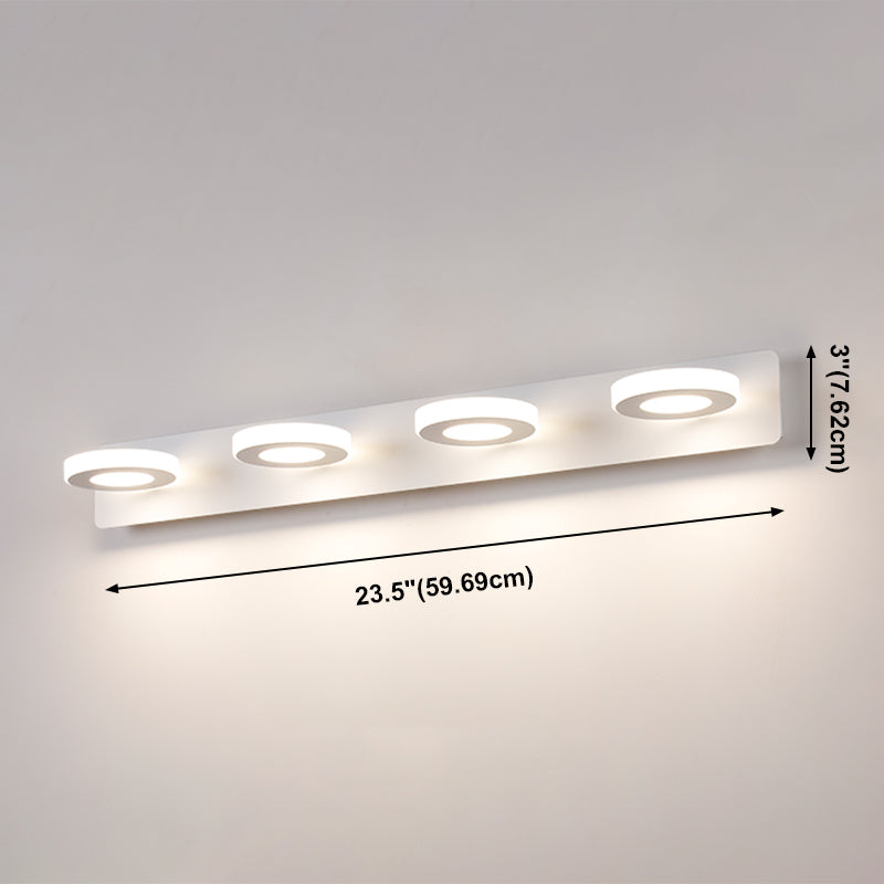 Illuminazione a parete tondo multi -luci moderna lampada montata a parete in metallo in bianco