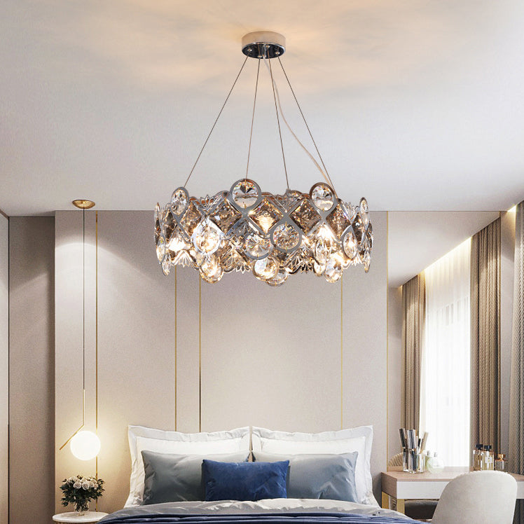 Contemporary Minimalism Chandelier Crystal Geometric Pendant Light for Dining Room