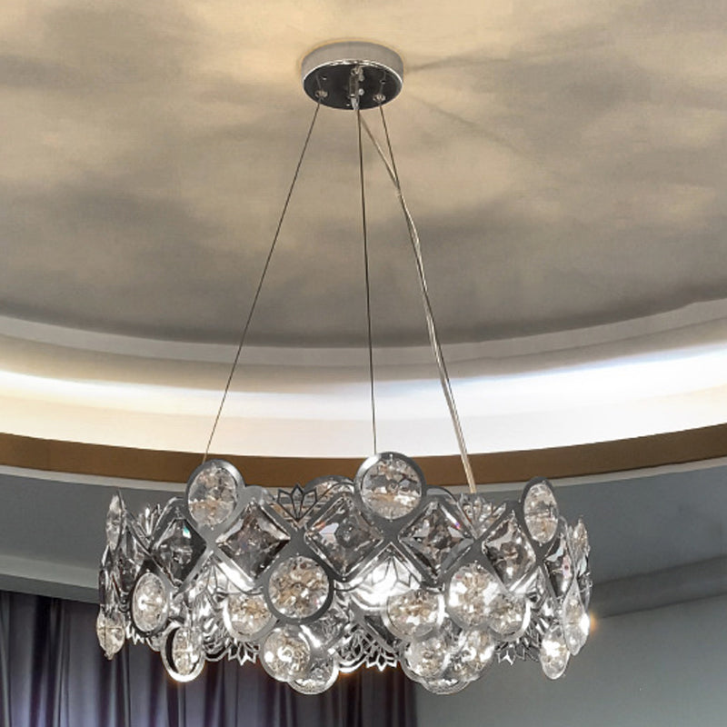 Contemporary Minimalism Chandelier Crystal Geometric Pendant Light for Dining Room