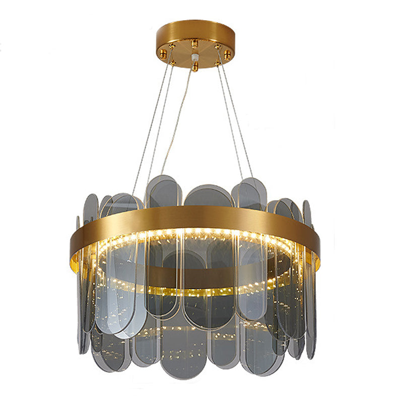 Modern Nordic LED Hanging Light Glass Geometric Chandelier for Living Room