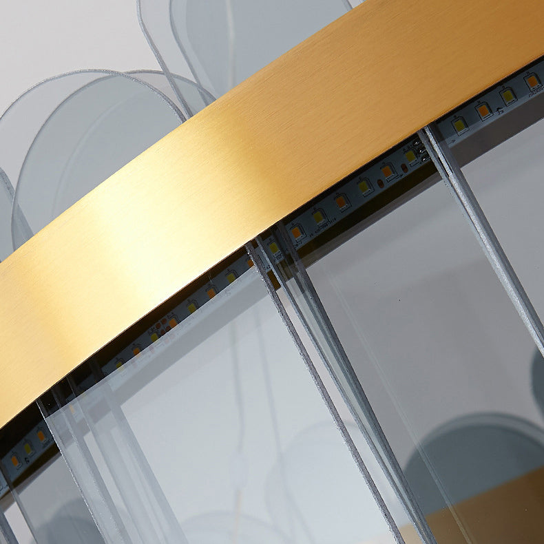 Modern Nordic LED Hanging Light Glass Geometric Chandelier for Living Room