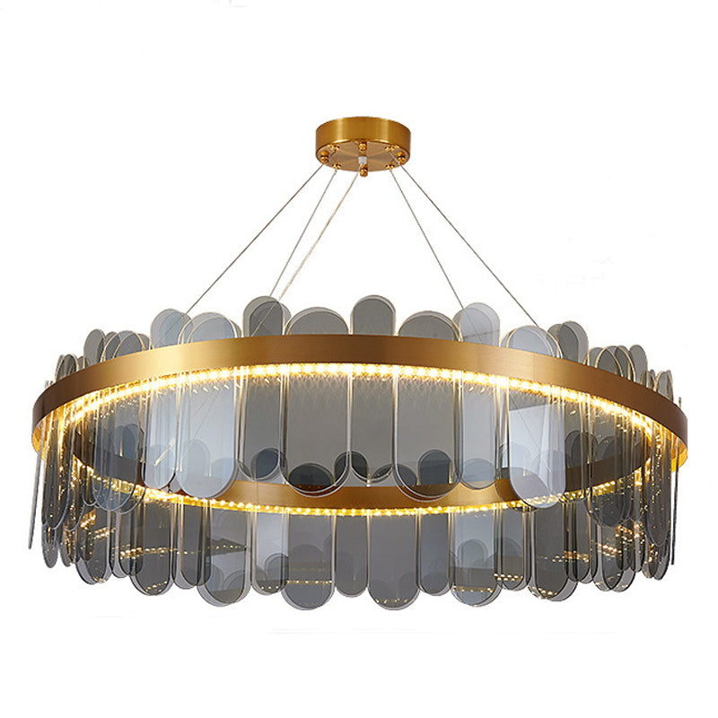 Modern Nordic LED Hanging Light Glass Geometric Chandelier for Living Room