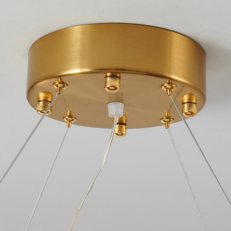 Modern Nordic LED Hanging Light Glass Geometric Chandelier for Living Room