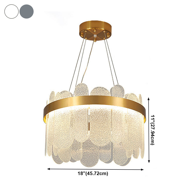 Modern Nordic LED Hanging Light Glass Geometric Chandelier for Living Room