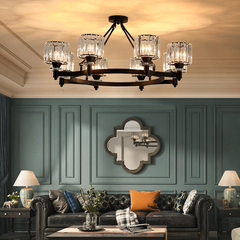 Modern Creative Indoor Pendant Light Crystal Geometric Chandelier