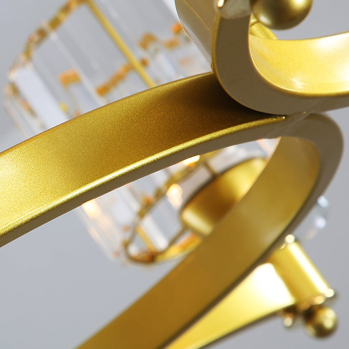 Modern Creative Indoor Pendant Light Crystal Geometric Chandelier